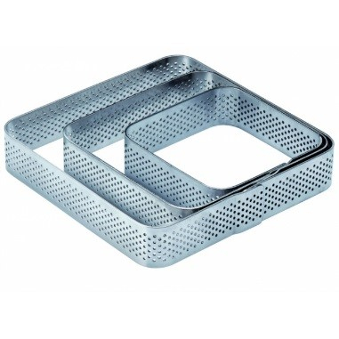 Rame Microforate Tarte - Rama Microforata Tarte Patrate Colturi Rotunjite, 6.5x6.5xH2 cm