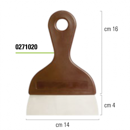 Brutarie, Patiserie - Ustensile - Rascheta Inox cu Maner Plastic, Lama 14 x 4 cm, H 20 cm