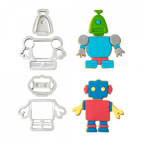 Roboti - Decupatoare Plastic 6.5 - 11.5 x 4.5 - 7 x H 2.2 cm, 2 Buc [2]
