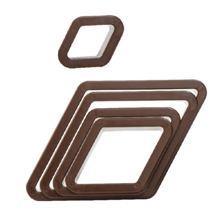 Decupatoare Forme Standard - Romb - Decupatoare Plastic Ø 2.5 - 8 x H 2.2 cm, Set 5 Buc
