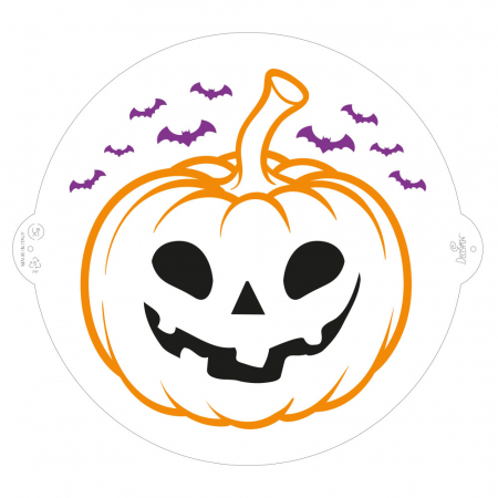 Cofetarie - Ustensile - Sablon Plastic Decor Top, Model Halloween Dovlecel, Ø 25 cm