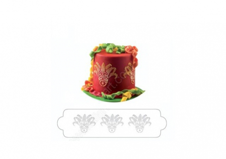 Sabloane Decor - Sablon Plastic Lateral Decor Carnaval - Masti, 34 x 9 cm
