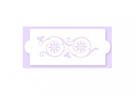 Sabloane Decor - Sablon Plastic Lateral Decor Fantezie Florala, 26 x 12.5 cm