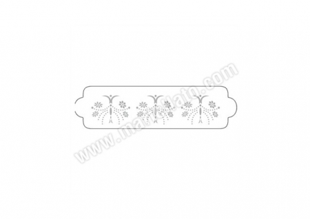 Sabloane Decor - Sablon Plastic Lateral Decor Fantezie Florala, 34 x 9 cm