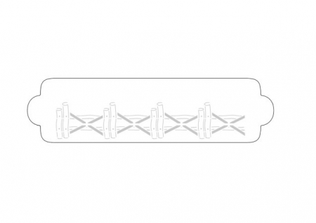 Cofetarie - Ustensile - Sablon Plastic Lateral Decor Gard, 34 x 9 cm