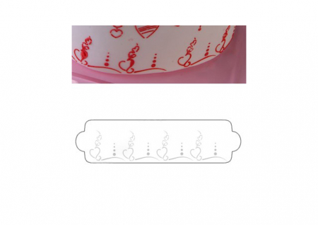Sabloane Decor - Sablon Plastic Lateral Decor Inimioare, 34 x 9 cm