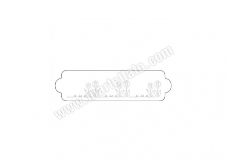 Sabloane Decor - Sablon Plastic Lateral Decor Lalele, 34 x 9 cm