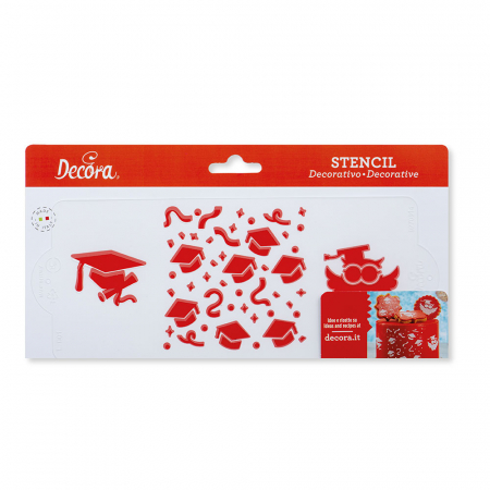 Cofetarie - Ustensile - Sablon Plastic Lateral Decor Laureat, 25 x 10 cm