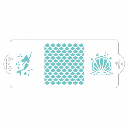Sabloane Decor - Sablon Plastic Lateral Decor Marin - Sirena, 25 x 10 cm