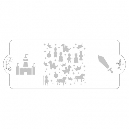 Cofetarie - Ustensile - Sablon Plastic Lateral Decor Povesti Copii, 25 x 10 cm