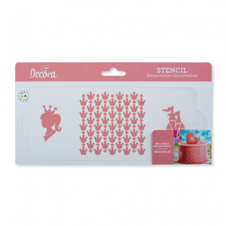Sabloane Decor - Sablon Plastic Lateral Decor Printesa, 25 x 10 cm