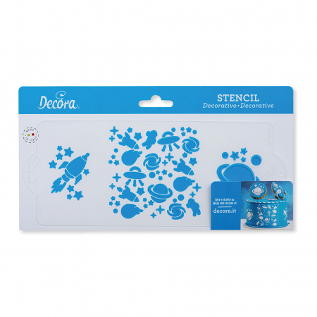 Sablon Plastic Lateral Decor Spatial, 25 x 10 cm [3]
