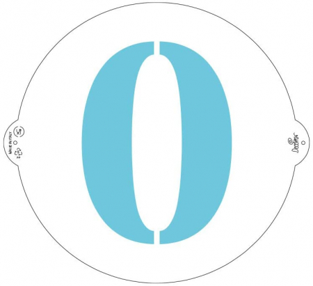 Sablon Plastic Rotund Decor Cifra 0, Ø 25 cm [2]