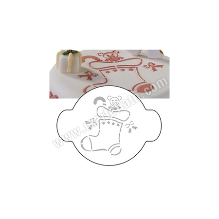 Sabloane Decor - Sablon Plastic Rotund Decor Craciun Ø 20 cm