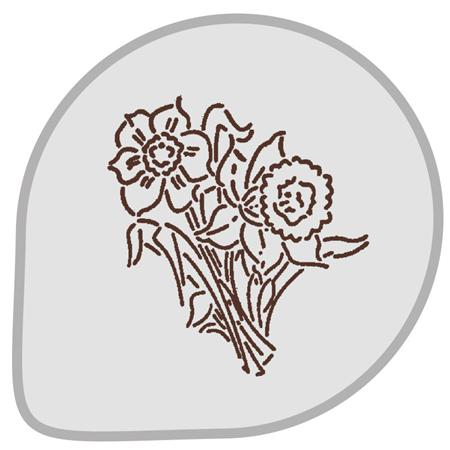 Cofetarie - Ustensile - Sablon Plastic Rotund Decor Flori Ø 26 cm