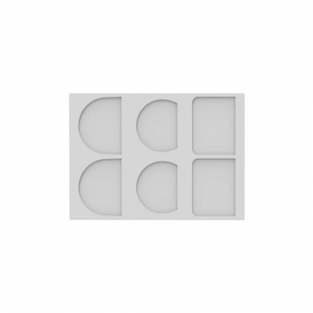 Brutarie, Patiserie - Ustensile - Sablon Silicon Capete Trunchi - 3 decoruri, 6 cavitati 9.6x7.3; 8.7x7; 9.6x7.3 x H 0.2 cm, 10-12-14 ml