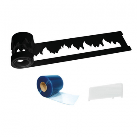 Ciocolaterie - Matrite, Ustensile - Sablon Silicon Decor Lateral Fuoco - Set Sablon + Rascheta + Acetofan