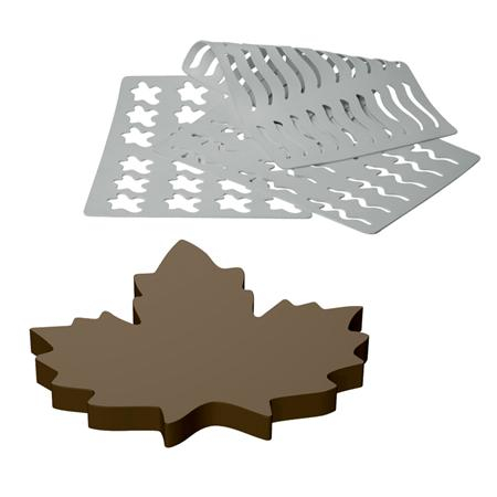 Sabloane Decoruri Ciocolata - Sablon Silicon Frunze - 48 decoruri Ø 3.5 cm