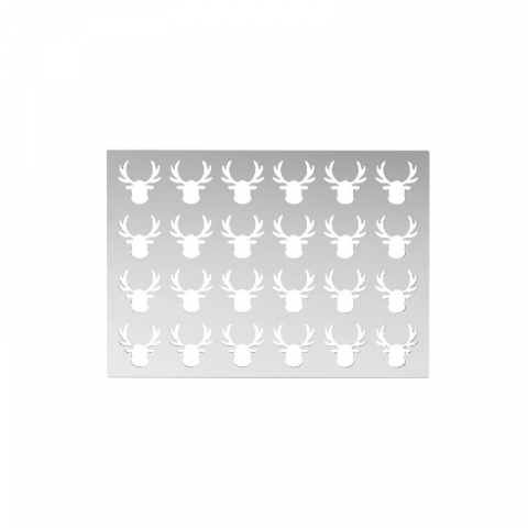 Ciocolaterie - Matrite, Ustensile - Sablon Silicon Rudolph - 24 decoruri 4 x 4 x H 0.2 cm