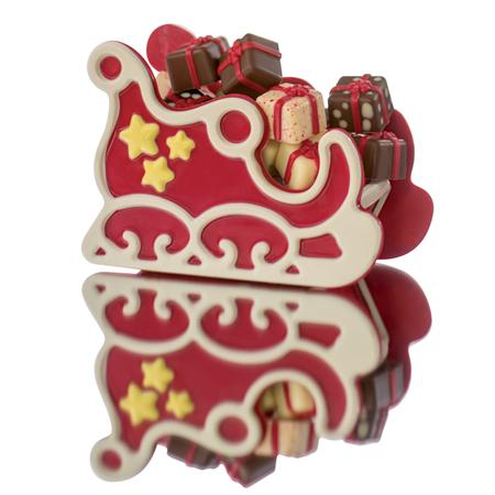 Ciocolaterie - Matrite, Ustensile - Sania lui Mos Craciun 3D, 14x7xh10 cm - Kit Matrite Plastic 2 Subiecte