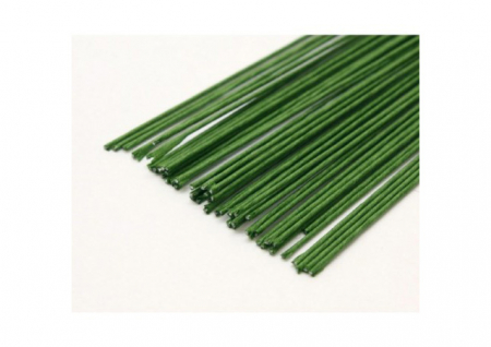 Ustensile Decorare Tort - Sarma Verde Tulpini, Calibru 24, Ø 0.7 mm x H 40 cm, Set 50 Buc