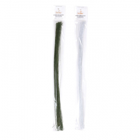 Ustensile Decorare Tort - Sarma Verde Tulpini, Calibru 20, Ø 1 mm x H 40 cm, Set 50 Buc