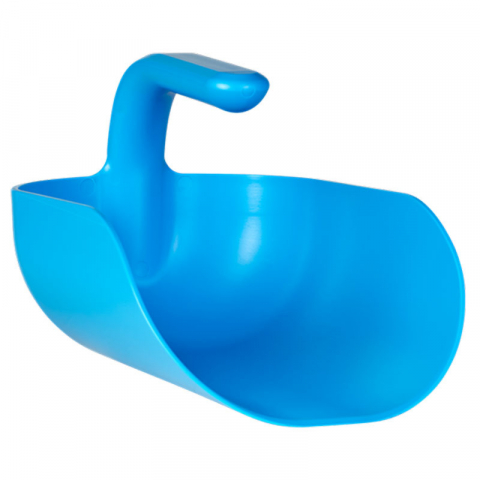 Brutarie, Patiserie - Ustensile - Scafa cu Baza Rotunjita 2 Litri, Material Plastic Albastru, L 27 cm