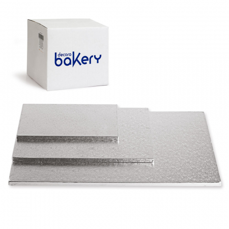 Set 10 Platouri Tort Dreptunghiulare Argintii, 50 x 40 x H 1.2 cm [2]