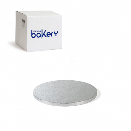 Platouri Tort - Set 10 Platouri Tort Rotunde Argintii, Ø 25 x H 1.2 cm