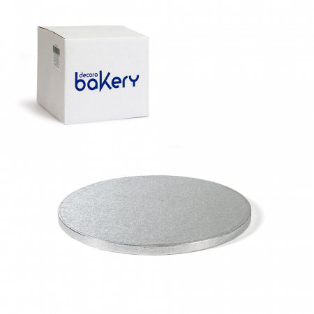 Platouri Tort - Set 10 Platouri Tort Rotunde Argintii, Ø 38 x H 1.2 cm