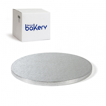 Platouri Tort - Set 10 Platouri Tort Rotunde Argintii, Ø 50 x H 1.2 cm