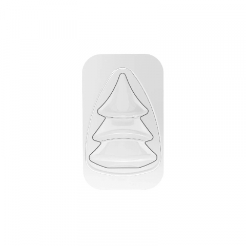Set 2 Matrite Plastic Ciocolata Brad Craciun 3D Ø 10 x H 16 cm [2]