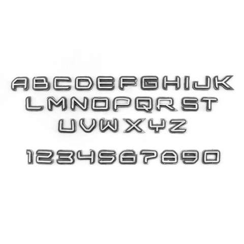 Ustensile Decorare Tort - Set 2 Mulaje Silicon Alfabet + Cifre Stil Science Fiction H 1.7 cm