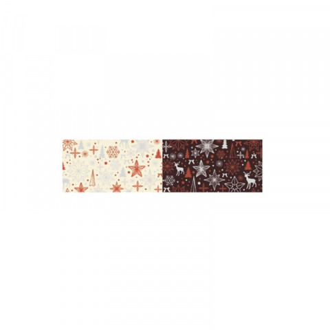 Decoratiuni Comestibile, Decor Tort - Set 24 Folii Transfer Ciocolata 2 Modele Craciun 30 x 40 cm