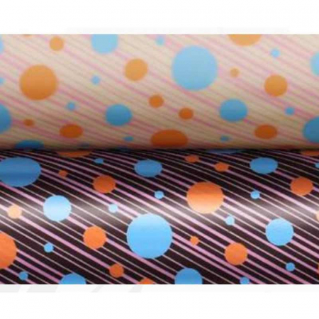 Decoratiuni Comestibile, Decor Tort - Set 24 Folii Transfer Ciocolata 4 Modele Cercuri Colorate 30 x 40 cm
