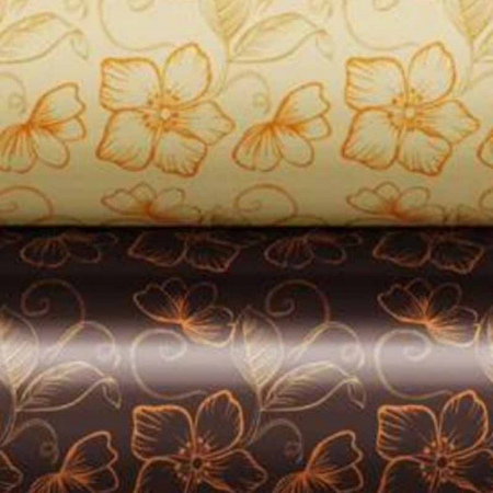 Decoratiuni Comestibile, Decor Tort - Set 24 Folii Transfer Ciocolata 4 Modele Flori si Fluturi 30 x 40 cm