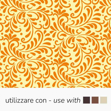 Decoratiuni Comestibile, Decor Tort - Set 30 Folii Transfer Decor Ciocolata Galben Frunze, 34 x 26.5 cm