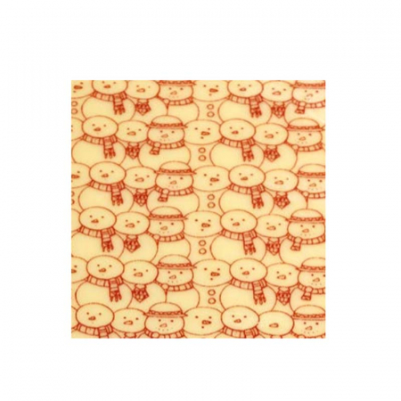 Decoratiuni Comestibile, Decor Tort - Set 30 Folii Transfer Decor Ciocolata Om de Zapada, 34 x 26.5 cm