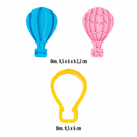 Cofetarie - Ustensile - Set Decupator Balon Aer Cald + marcaje silicon 9.5 x 6 x H 2.2 cm