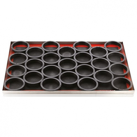 Set Tarte Ø 8 cm, 6 Rame Microforate + Forma Silicon 6 cavitati [3]