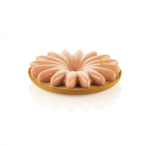 Forme de Silicon Cofetarie - Set Tarte 3D Bloom Flower Ø17.3 x H 2 cm + Rama Microforata Ø 18 x H 2.2 cm
