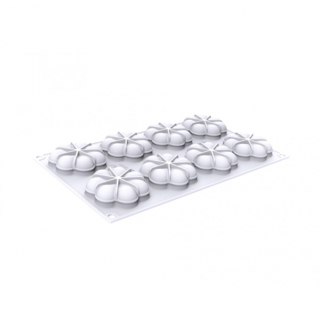 Set Tarte Blossom Ø 7 x H 2 cm, 8 Rame Microforate + Forma Silicon 8 cavitati [2]