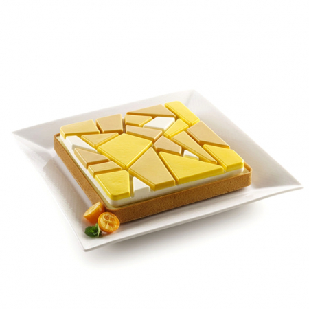 Forme de Silicon Cofetarie - Set Tarte Liberty 20 x 20 cm, 1 Rama Microforata + Forma Silicon