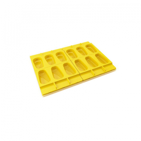 Cofetarie - Ustensile - Set Tava si 4 Matrite Silicon Inghetata pe bat Acapulco 12 cavitati, 90 ml