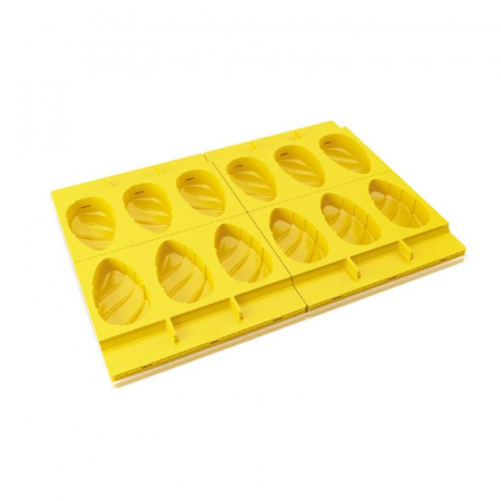 Matrite, Forme Inghetata, Gelaterie - Set Tava si 4 Matrite Silicon Inghetata pe bat Malibu, 12 cavitati, 85 ml