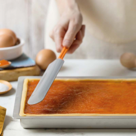 Paleta - Spatula Silicon Dreapta cu Maner Plastic Temp Max 230°C, L 31 cm [2]