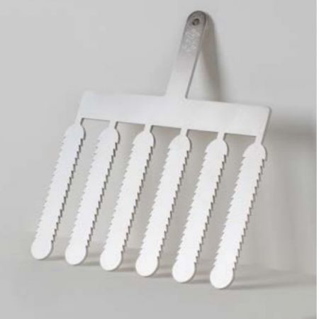 Ustensile Diverse Ciocolaterie - Spatule Inox Decor Ciocolata - Ecler model, 12x2.5 cm, 6 tije