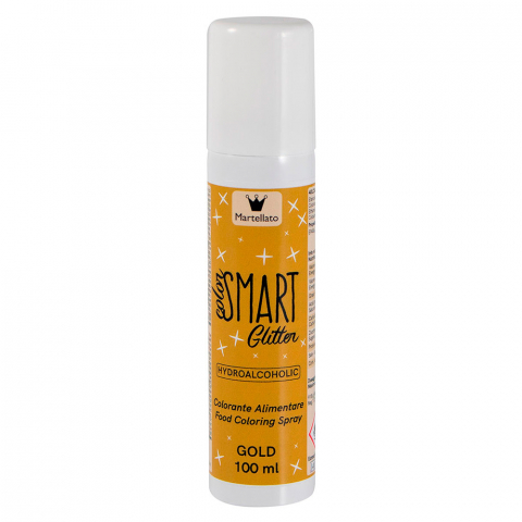Coloranti Spray Liposolubili - SPRAY Auriu Glitter - Colorant Alimentar Liposolubil, 100 ml - Azo Free