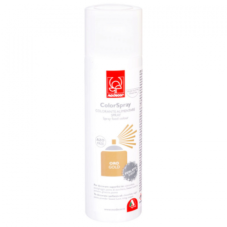 Coloranti Spray Liposolubili - SPRAY Auriu Perlat - Colorant Alimentar Liposolubil fara E171, 250 ml - Azo Free