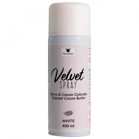 Coloranti Spray Catifea - SPRAY VELVET - Colorant Alimentar Alb fara E171, 400 ml - Azo Free